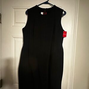 SPANX Classic Black Sleeveless Midi Sheath Dress